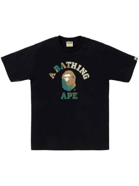 logo-print T-shirt by BAPE