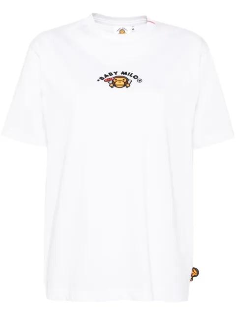 logo-print T-shirt by BAPE