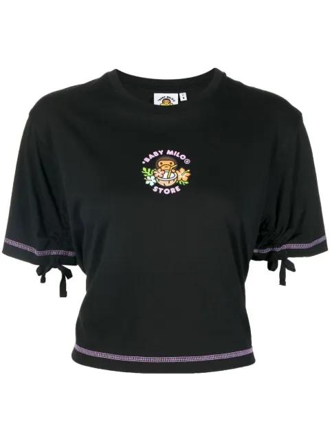 logo-print T-shirt by BAPE