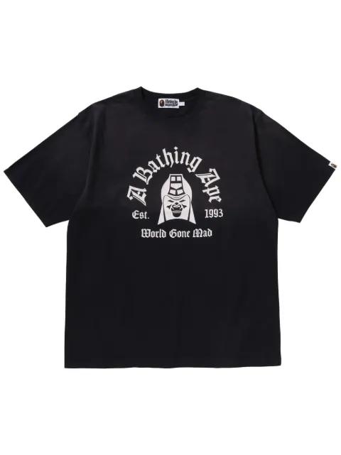logo-print T-shirt by BAPE