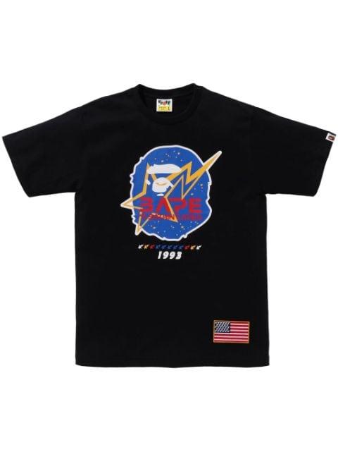 logo-print T-shirt by BAPE