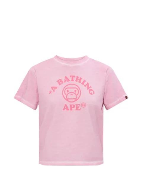 logo-print T-shirt by BAPE