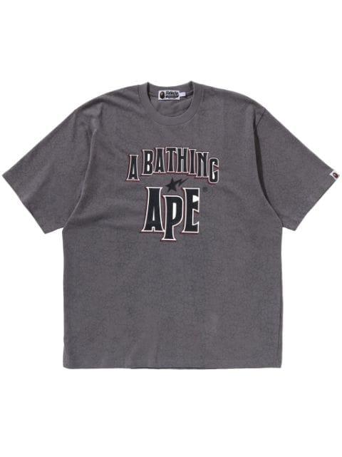 logo-print T-shirt by BAPE