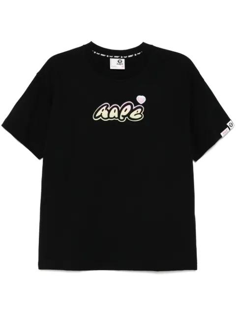logo-print T-shirt by BAPE