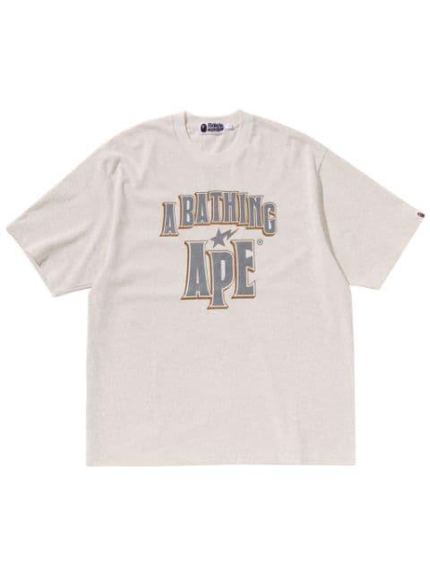 logo-print T-shirt by BAPE