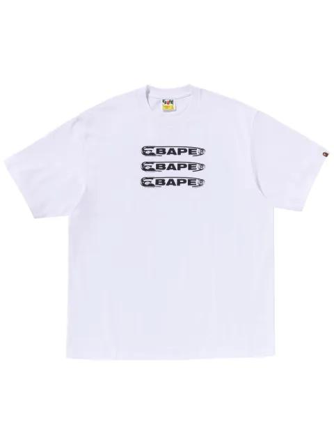 logo-print T-shirt by BAPE