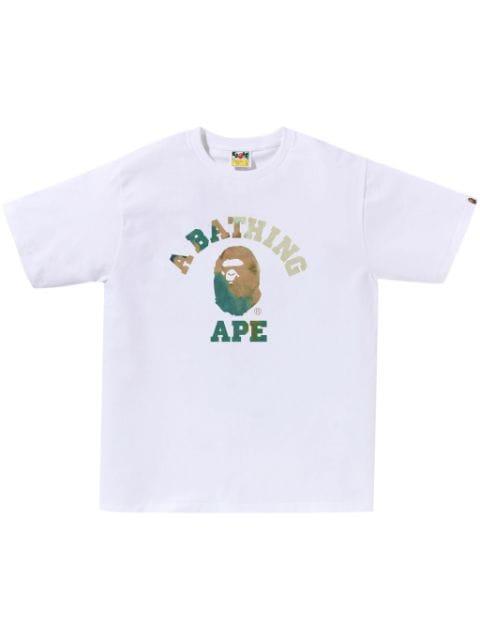 logo-print T-shirt by BAPE
