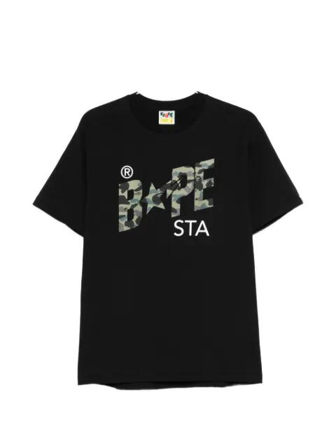logo-print T-shirt by BAPE