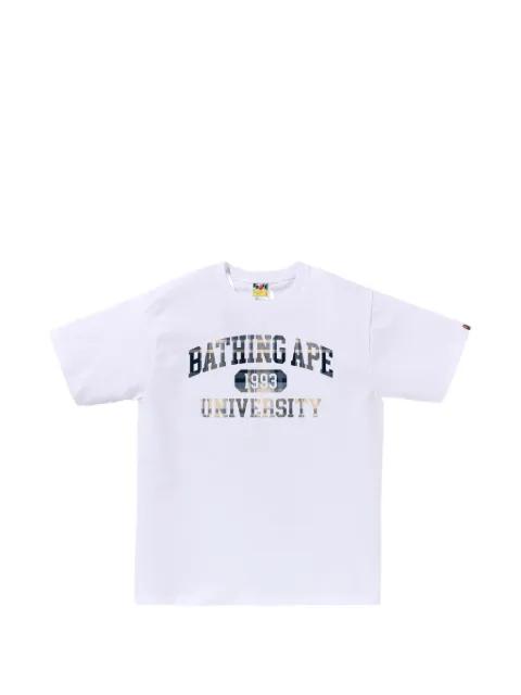 logo-print T-shirt by BAPE
