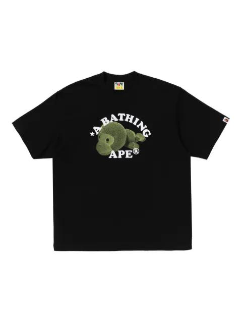 logo-print T-shirt by BAPE