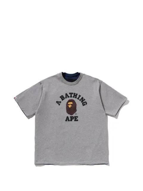 logo-print camouflage T-shirt by BAPE