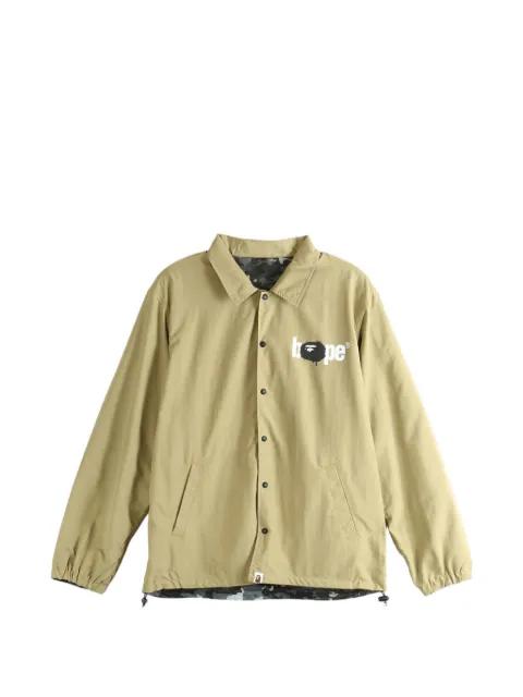 logo-print coach jacket by BAPE