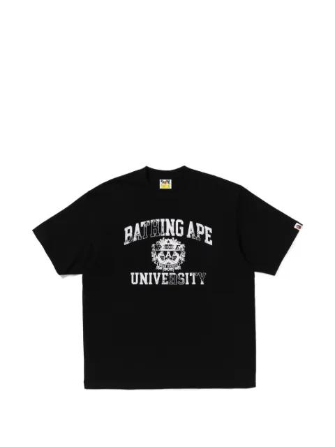 logo-print cotton T-shirt by BAPE