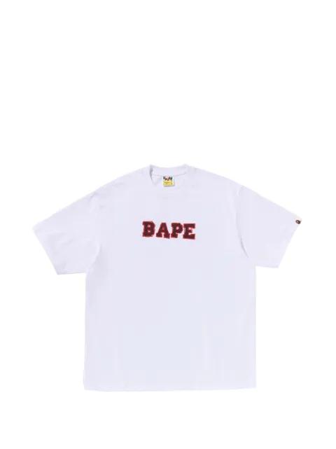 logo-print cotton T-shirt by BAPE