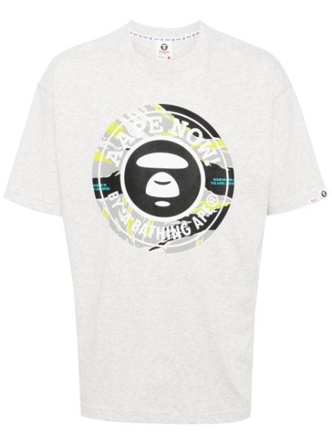 logo-print cotton T-shirt by BAPE