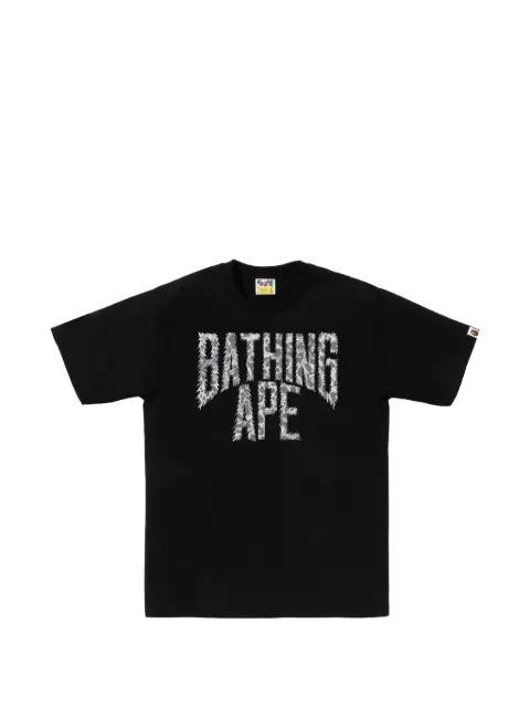 logo-print cotton T-shirt by BAPE