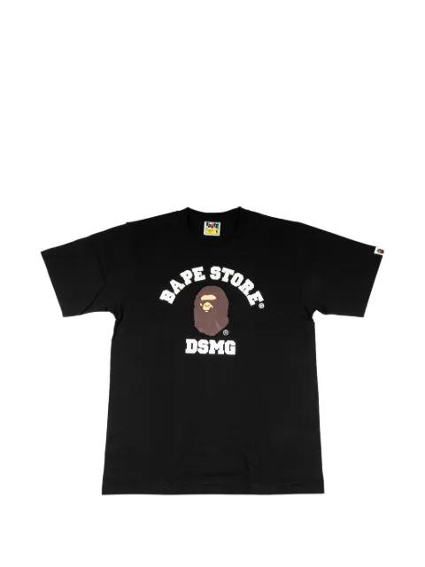 logo-print cotton T-shirt by BAPE