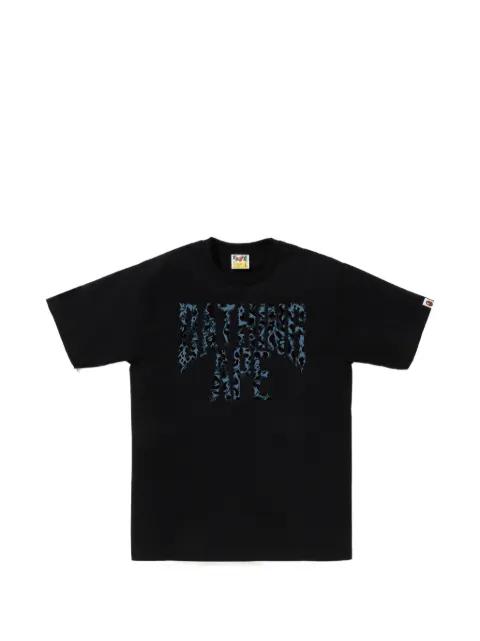 logo-print cotton T-shirt by BAPE