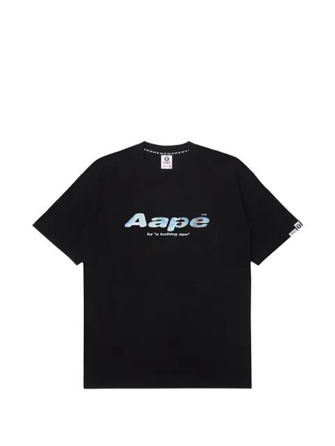 logo-print cotton T-shirt by BAPE