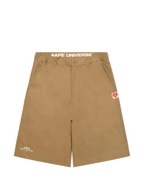 logo-print cotton shorts by BAPE