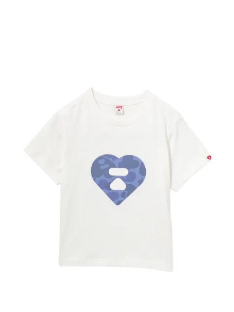 logo-print crew neck T-shirt by BAPE