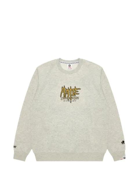 logo-print crew-neck sweatshirt by BAPE