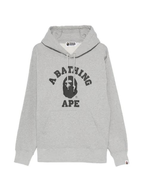logo-print drawstring hoodie by BAPE