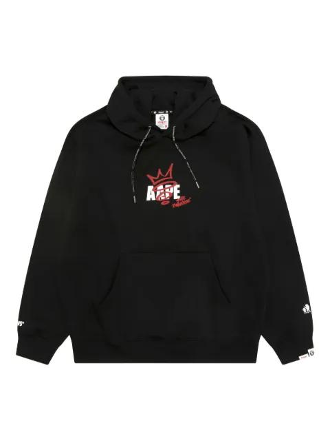 logo-print hoodie by BAPE