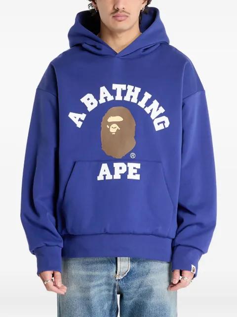 logo-print hoodie by BAPE