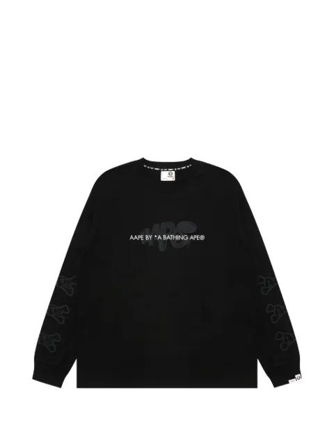 logo-print long-sleeve sweatshirt by BAPE