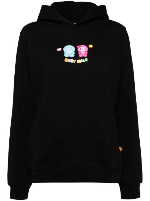 logo-print long-sleeved hoodie by BAPE