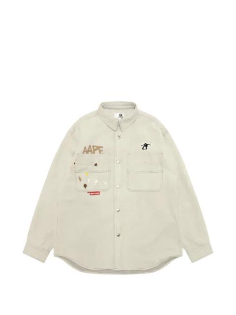 logo-print shirt by BAPE