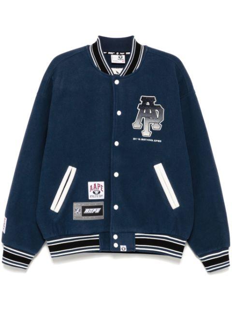 logo varsity jacket by BAPE