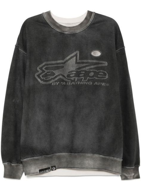 logo washed sweatshirt by BAPE