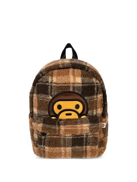 medium check-pattern backpack by BAPE
