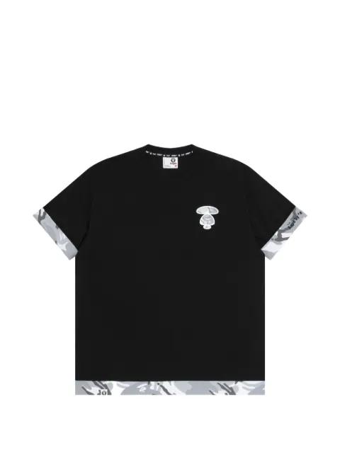 moonface camo layered hem T-shirt by BAPE