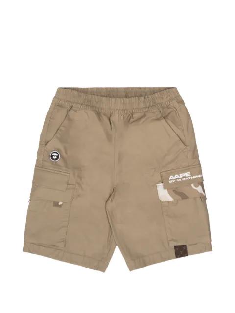moonface camo-print cargo shorts by BAPE
