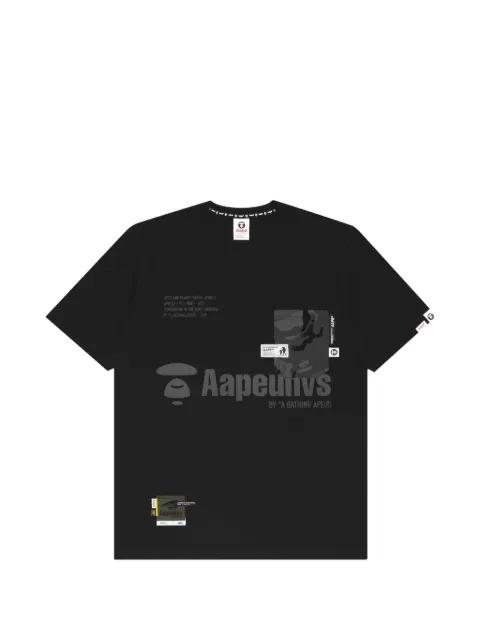 moonface chest-pocket t-shirt by BAPE