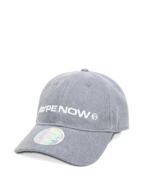 moonface embroidered baseball cap by BAPE