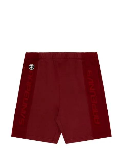 moonface embroidered sweat shorts by BAPE