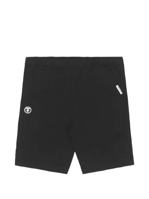 moonface embroidered twill shorts by BAPE