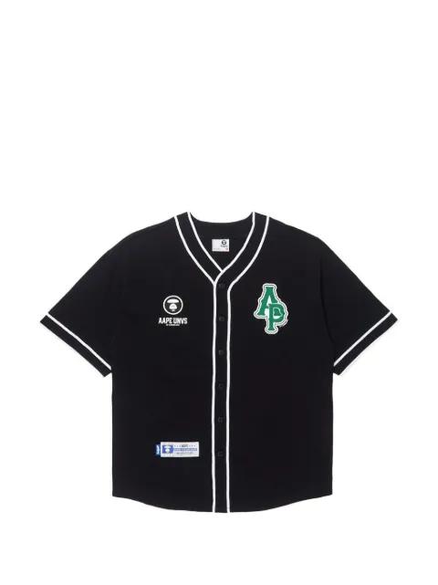 moonface patch baseball shirt by BAPE