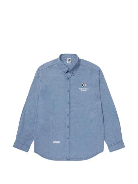moonface patch button-down shirt by BAPE