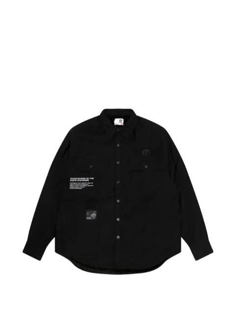 moonface-patch shirt jacket by BAPE