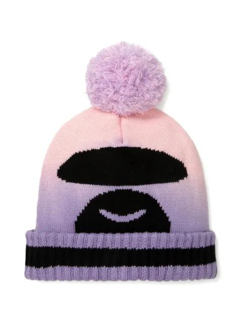 moonface pom pom beanie hat by BAPE