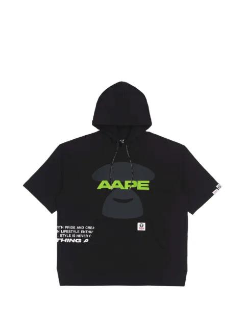 moonface short-sleeve hoodie by BAPE