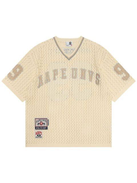 number-patch cotton jumper by BAPE