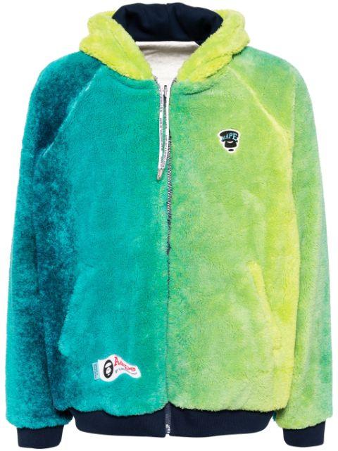 ombré-effect fleece hoodie by BAPE