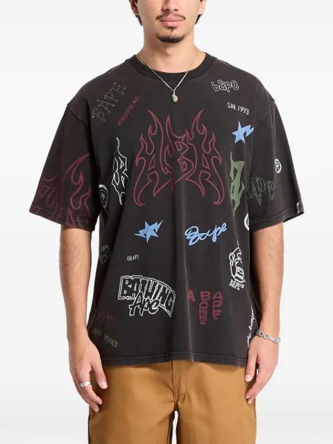 overall-print relaxed fit T-shirt by BAPE