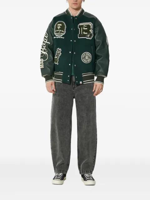 panelled varsity jacket by BAPE